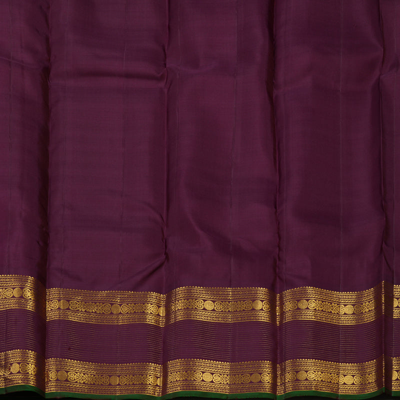 Hayagrivas Handloom Deep Manthalir Kanjivaram Silk Saree with Violet border KSBE5H10-3