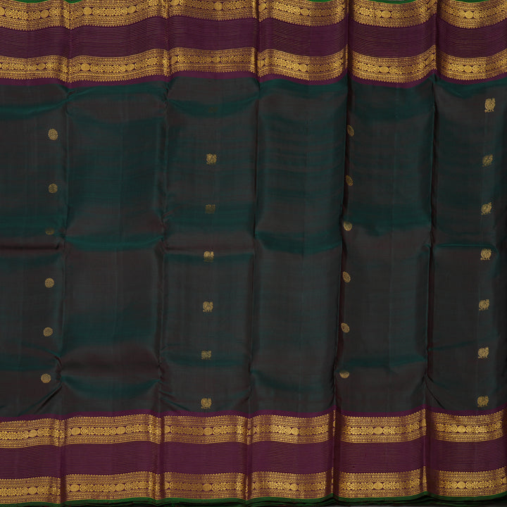 Hayagrivas Handloom Deep Manthalir Kanjivaram Silk Saree with Violet border KSBE5H10-3