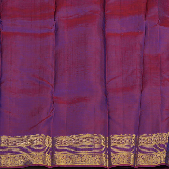 Hayagrivas Handloom Mayilkazhuthu Kanjivaram Silk Saree with Wine Purple border KSBE5H11-1