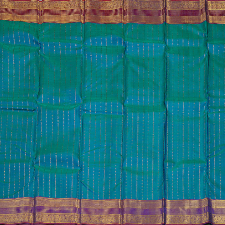 Hayagrivas Handloom Mayilkazhuthu Kanjivaram Silk Saree with Wine Purple border KSBE5H11-1