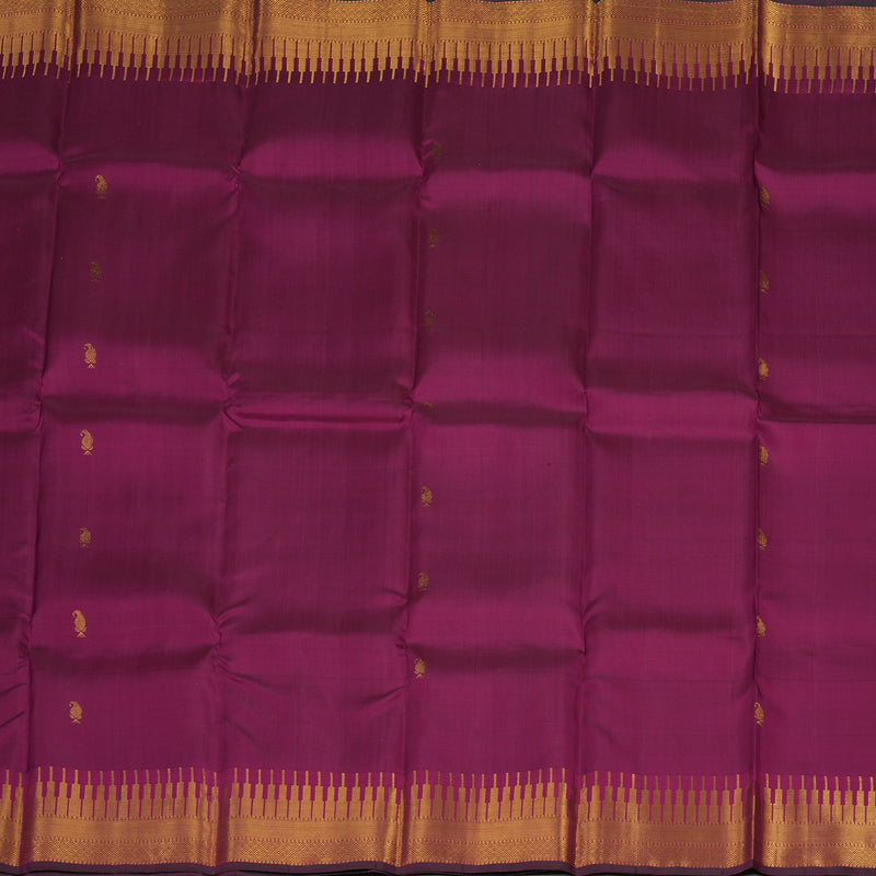 Hayagrivas Handloom Wine Purple Kanjivaram Silk Saree KSBE5H12-3