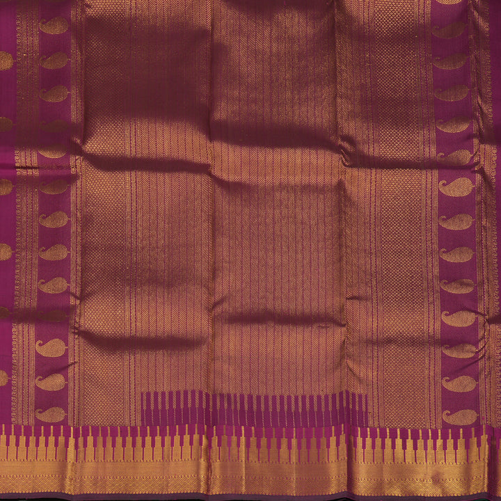 Hayagrivas Handloom Wine Purple Kanjivaram Silk Saree KSBE5H12-3