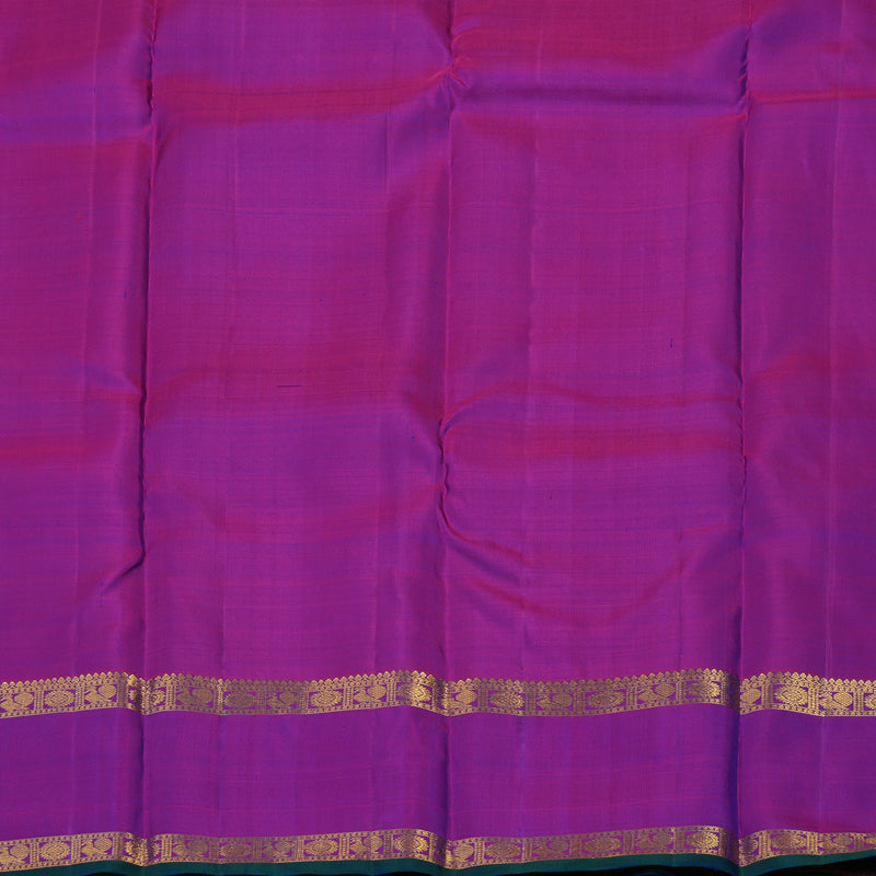 Hayagrivas Handloom MS Blue Kanjivaram Silk Saree with Purple border KSBE5H12-5