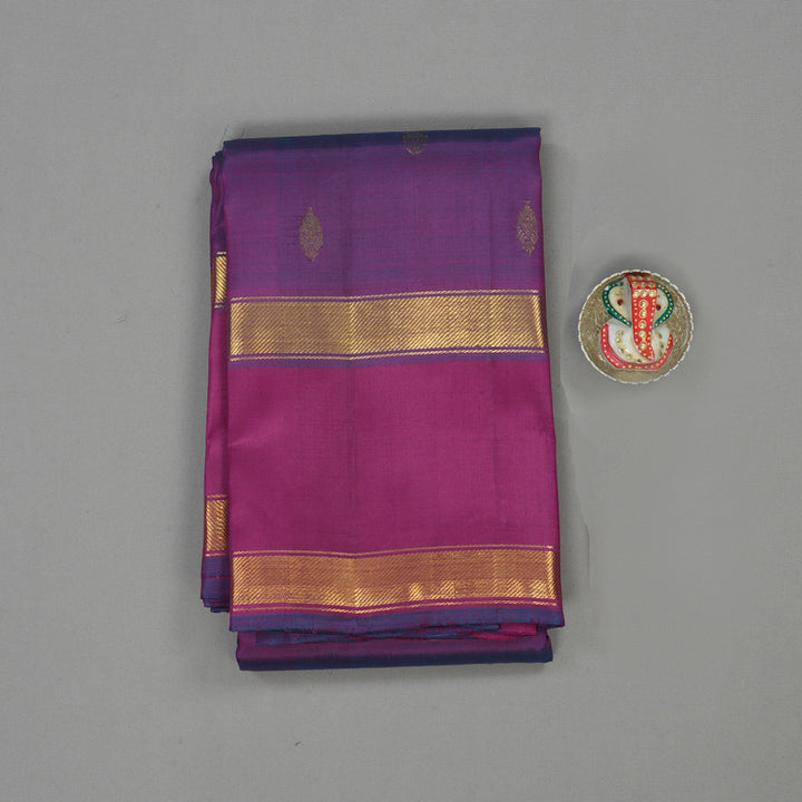 Hayagrivas Handloom Dual Tone (Purple & Blue) Kanjivaram Silk Saree KSBE5H3-2