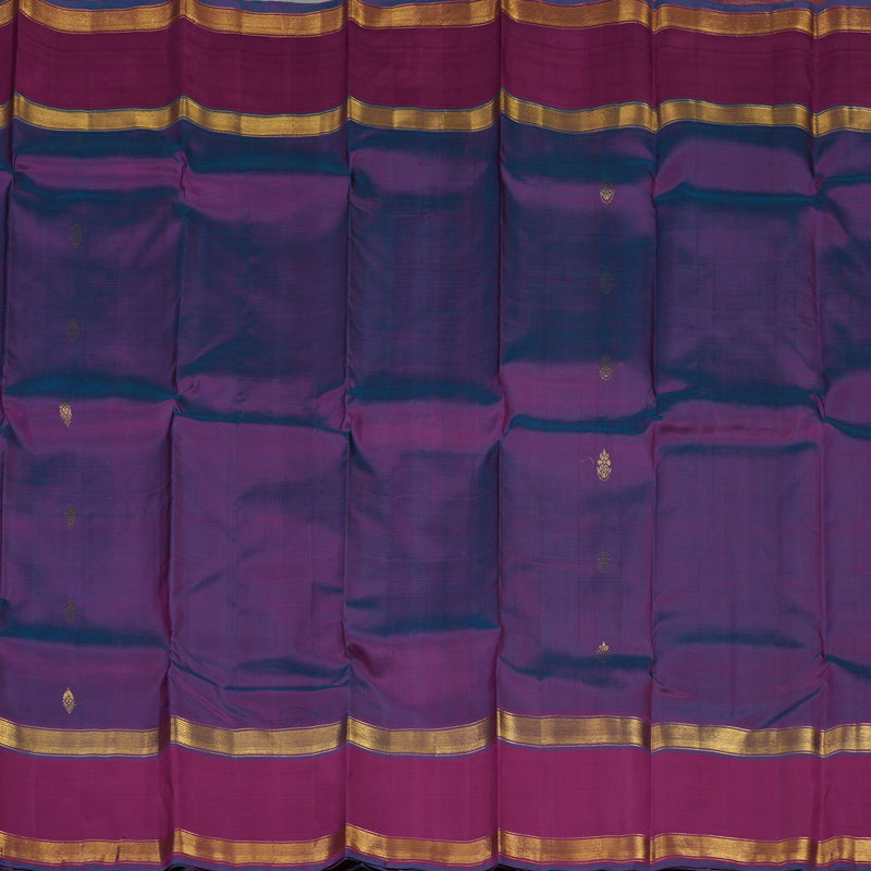 Hayagrivas Handloom Dual Tone (Purple & Blue) Kanjivaram Silk Saree KSBE5H3-2