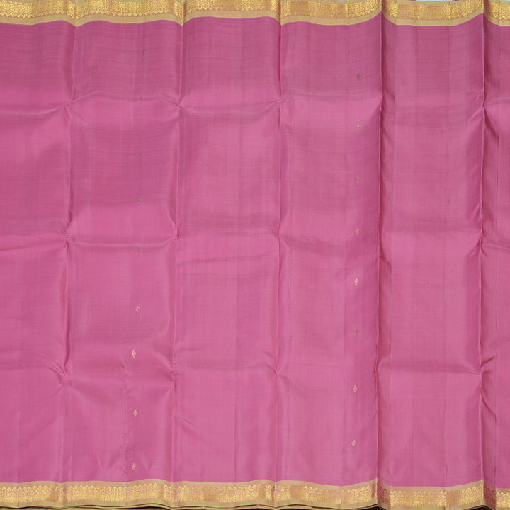 Hayagrivas Handloom Rose Pink Kanjivaram Silk Saree with Light Pista Green Border KSBE5H4-1
