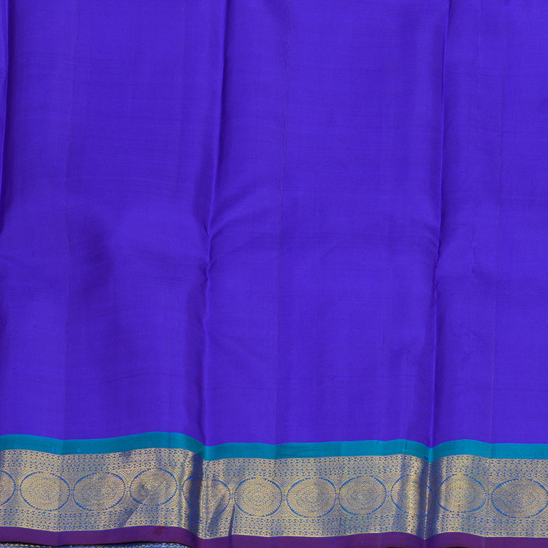 Hayagrivas Handloom Mayilkazhuthu Kanjivaram Silk Saree with Ananda Blue border KSBE5H6-29