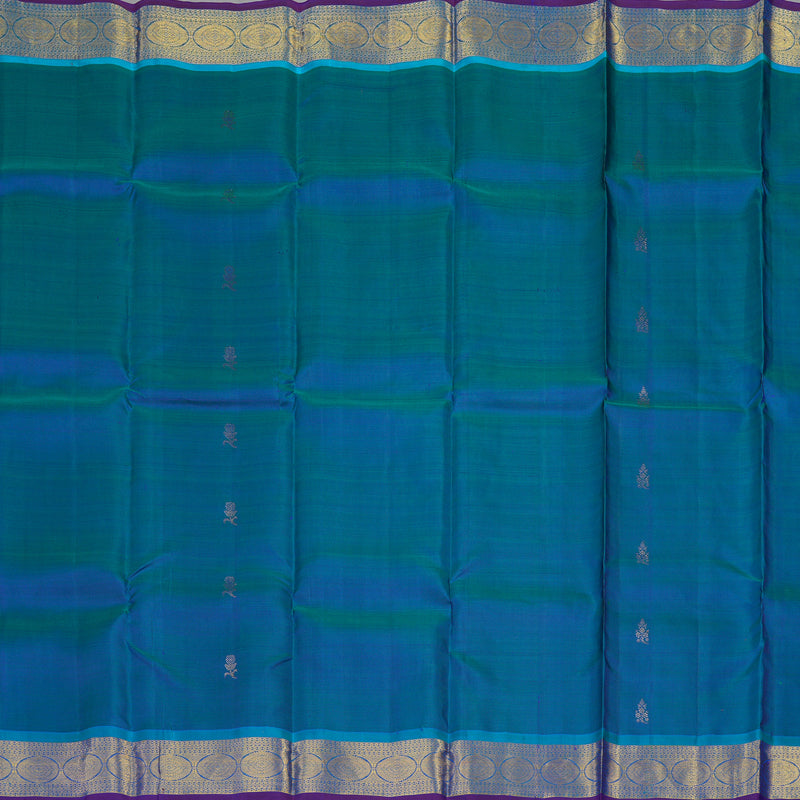 Hayagrivas Handloom Mayilkazhuthu Kanjivaram Silk Saree with Ananda Blue border KSBE5H6-29