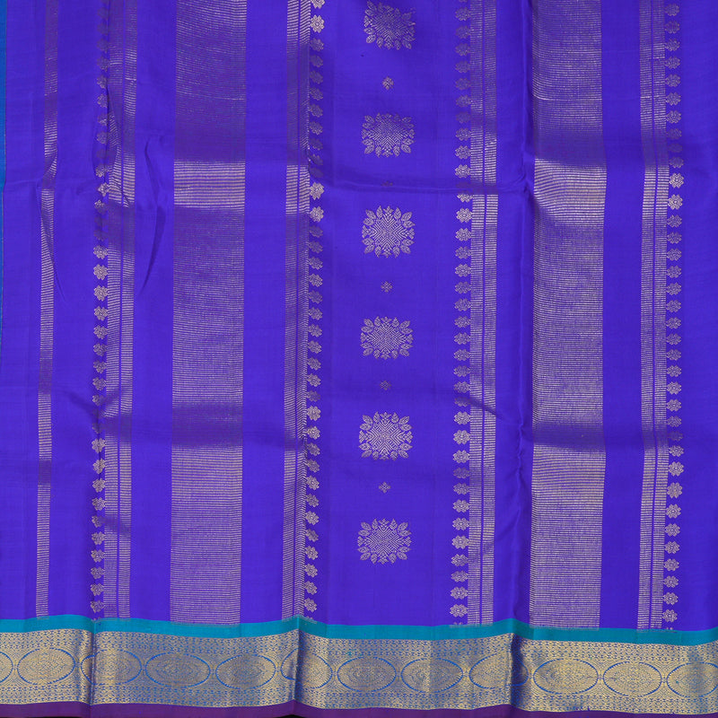 Hayagrivas Handloom Mayilkazhuthu Kanjivaram Silk Saree with Ananda Blue border KSBE5H6-29