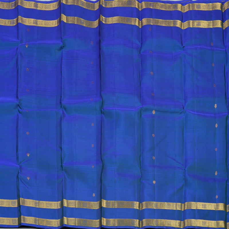 Hayagrivas Handloom Peacock Blue Kanjivaram Silk Saree KSBE5H9-2