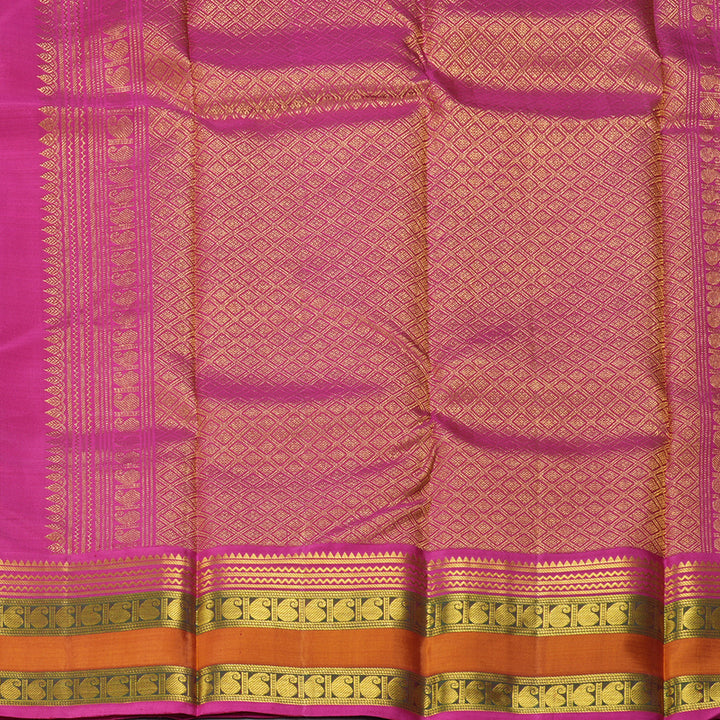 Hayagrivas Handloom Wine Maroon Kanjivaram Silk Saree KSBE65L1-1