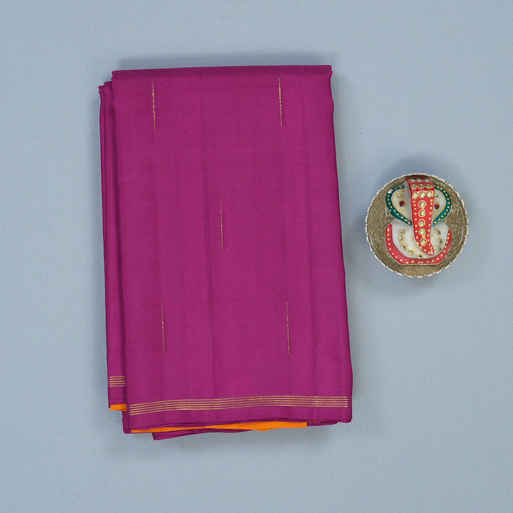 Hayagrivas Handloom Purple Kanjivaram Silk Saree KSBE66L1-2
