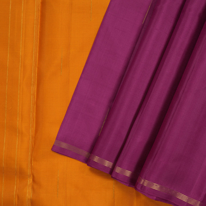 Hayagrivas Handloom Purple Kanjivaram Silk Saree KSBE66L1-2