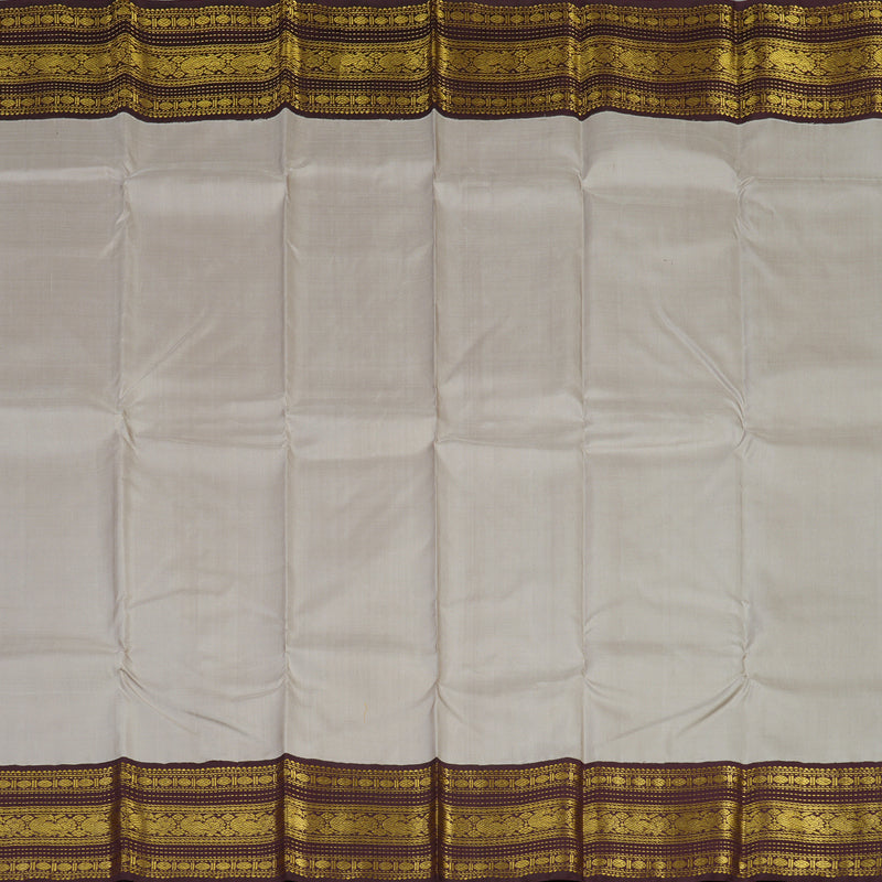Hayagrivas Handloom Mild Onion Pink Kanjivaram Silk Saree with Burgundy Border KBE2172A4-1
