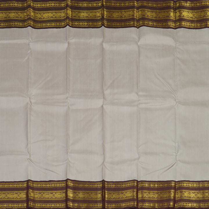 Hayagrivas Handloom Mild Onion Pink Kanjivaram Silk Saree with Burgundy Border KBE2172A4-1