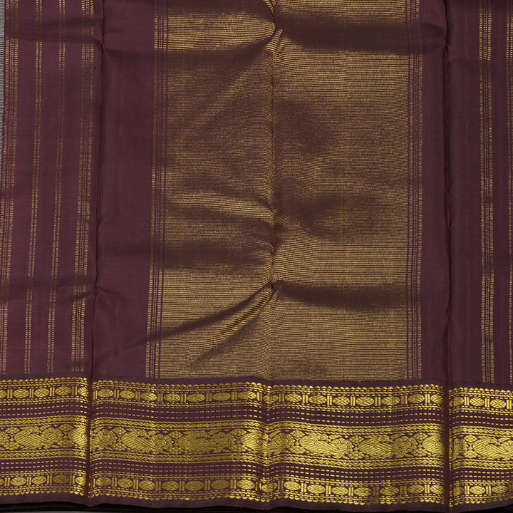 Hayagrivas Handloom Mild Onion Pink Kanjivaram Silk Saree with Burgundy Border KBE2172A4-1