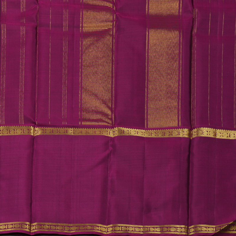 Hayagrivas Handloom Black Kanjivaram Silk Saree with Ganga Jamuna border KSBE66L8-1