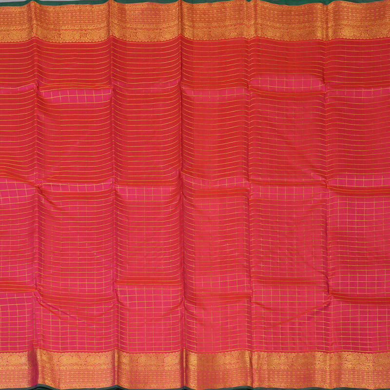 Hayagrivas Handloom Rani Pink Kanjivaram Silk Saree KSBE67L4-1