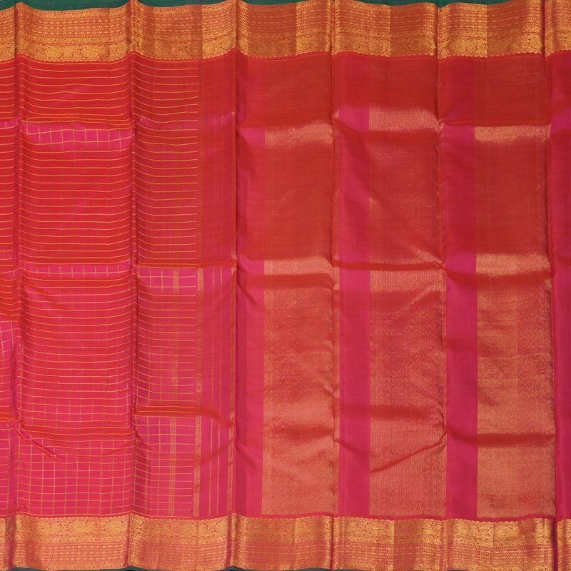 Hayagrivas Handloom Rani Pink Kanjivaram Silk Saree KSBE67L4-1
