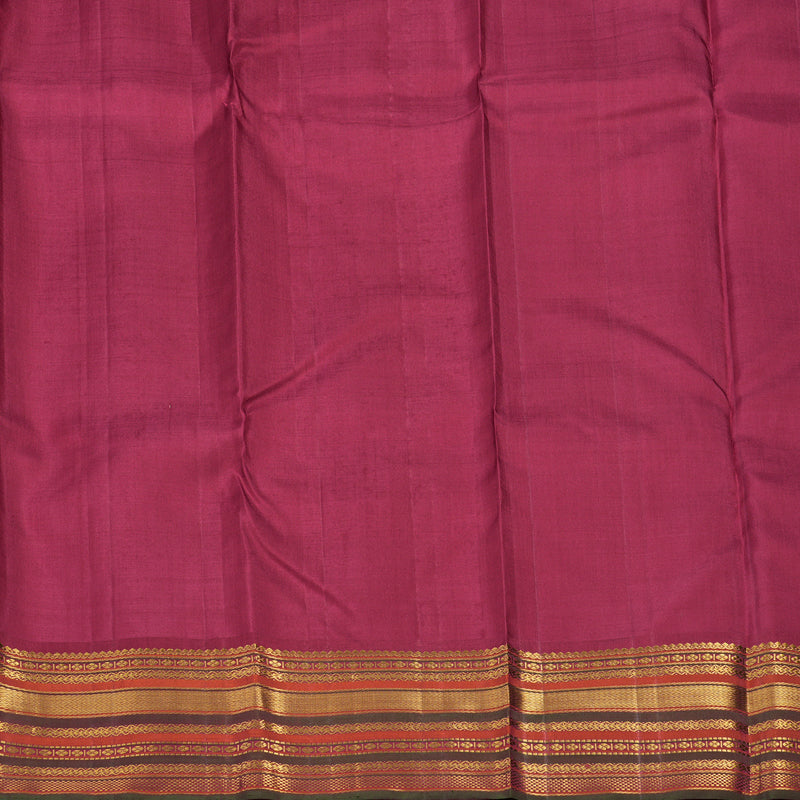 Hayagrivas Handloom Red & Orange Kanjivaram Silk Saree with Maroon Border KSBE67L4-2
