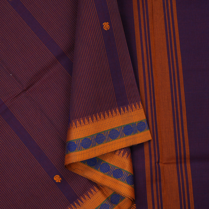 Hayagrivas Violet Pure Chettinad Cotton Saree KSBE6H10-1