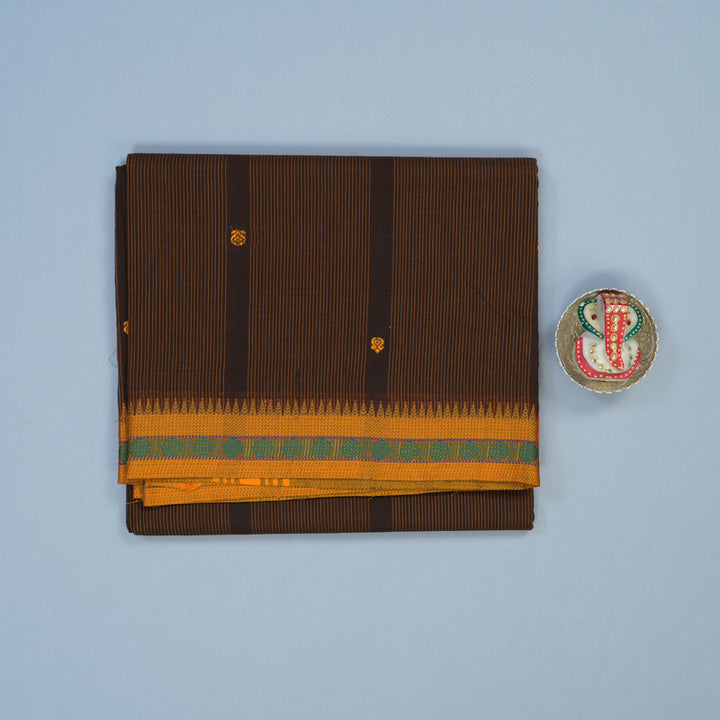 Hayagrivas Brown Pure Chettinad Cotton Saree KSBE6H10-4