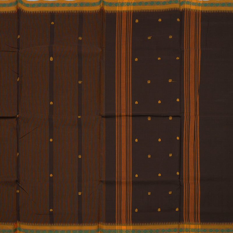 Hayagrivas Brown Pure Chettinad Cotton Saree KSBE6H10-4