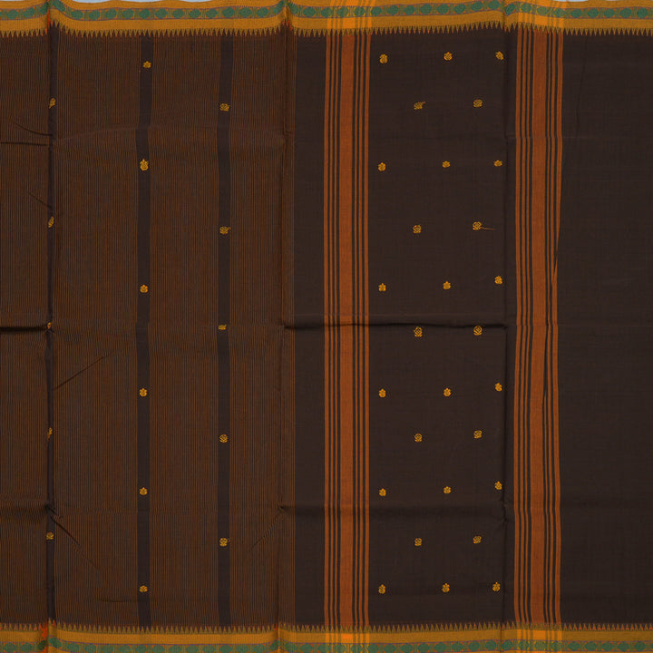 Hayagrivas Brown Pure Chettinad Cotton Saree KSBE6H10-4