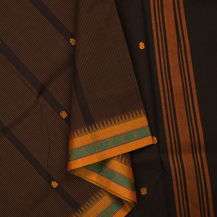 Hayagrivas Brown Pure Chettinad Cotton Saree KSBE6H10-4