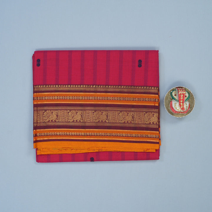 Hayagrivas Pink Pure Chettinad Cotton Saree KSBE6H12-1