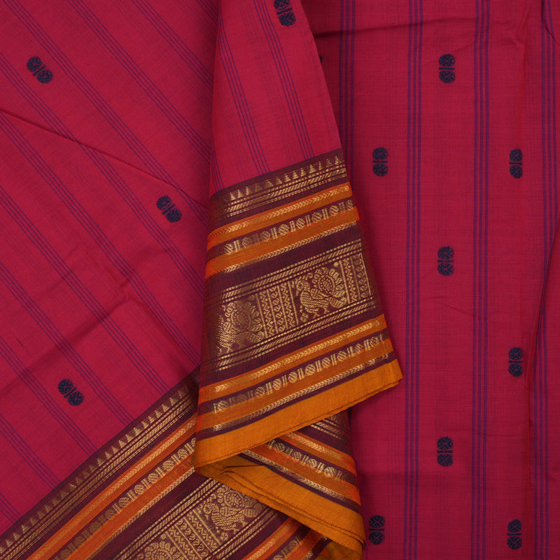 Hayagrivas Pink Pure Chettinad Cotton Saree KSBE6H12-1