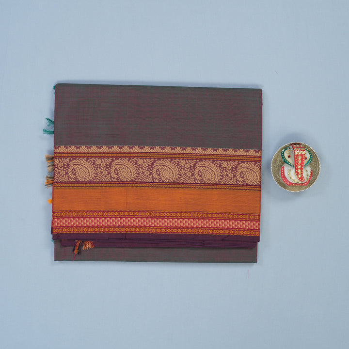 Hayagrivas Dual Tone (Purple & Green) Pure Chettinad Cotton Saree KSBE6H13-2