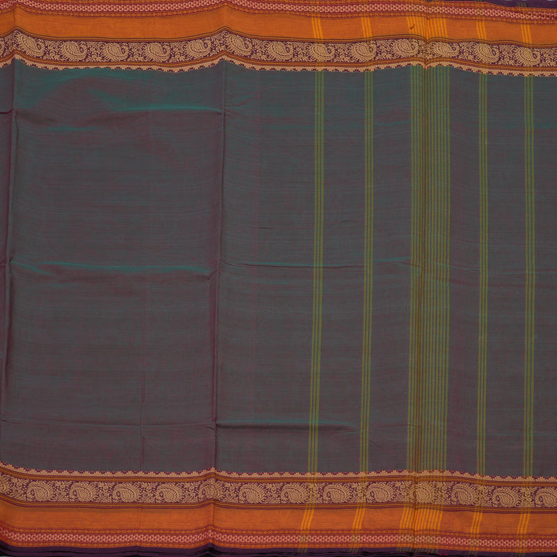 Hayagrivas Dual Tone (Purple & Green) Pure Chettinad Cotton Saree KSBE6H13-2