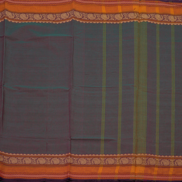 Hayagrivas Dual Tone (Purple & Green) Pure Chettinad Cotton Saree KSBE6H13-2