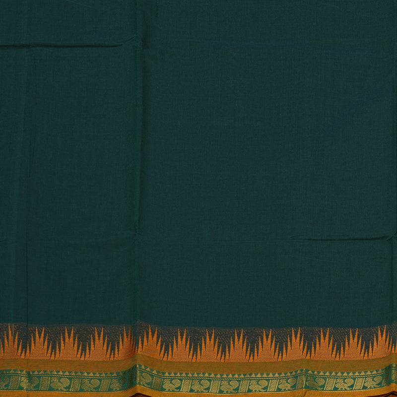 Hayagrivas Bottle Green Pure Chettinad Cotton Saree KSBE6H16-2