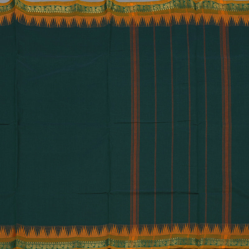 Hayagrivas Bottle Green Pure Chettinad Cotton Saree KSBE6H16-2