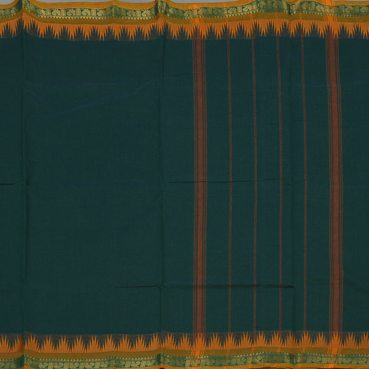 Hayagrivas Bottle Green Pure Chettinad Cotton Saree KSBE6H16-2
