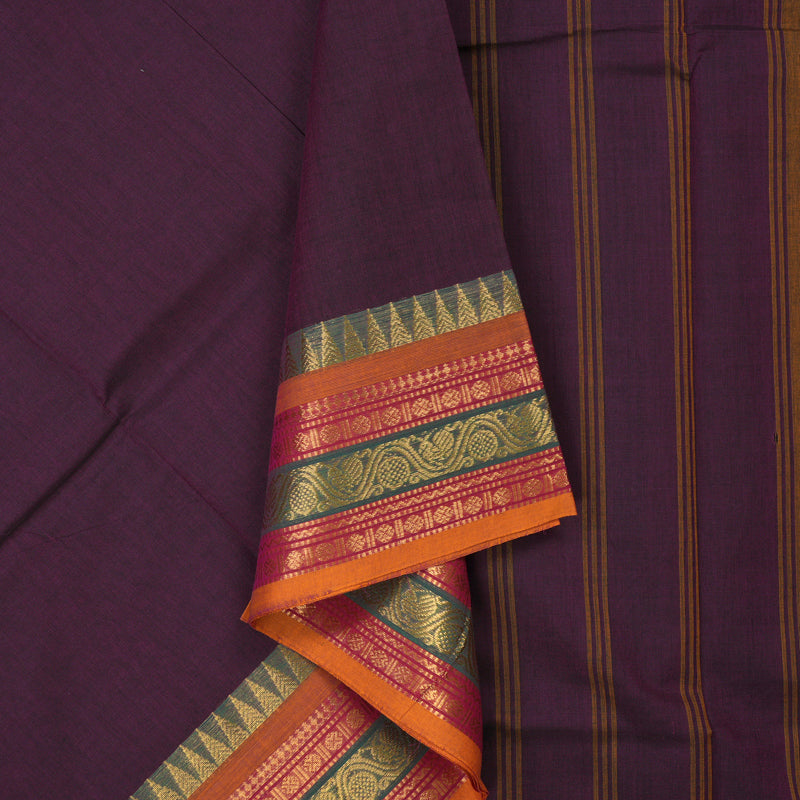 Hayagrivas Violet Pure Chettinad Cotton Saree KSBE6H18-1