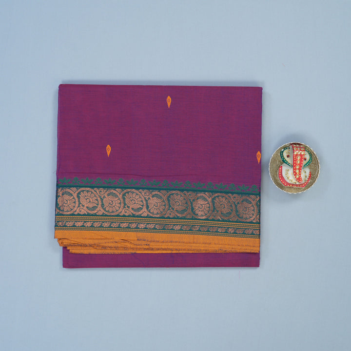 Hayagrivas Purple Pure Chettinad Cotton Saree KSBE6H2-3