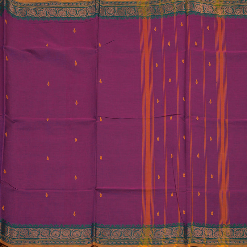 Hayagrivas Purple Pure Chettinad Cotton Saree KSBE6H2-3