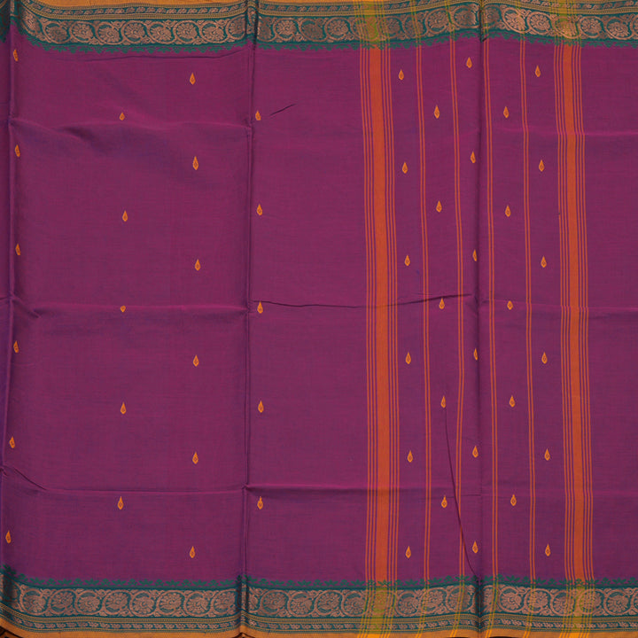 Hayagrivas Purple Pure Chettinad Cotton Saree KSBE6H2-3