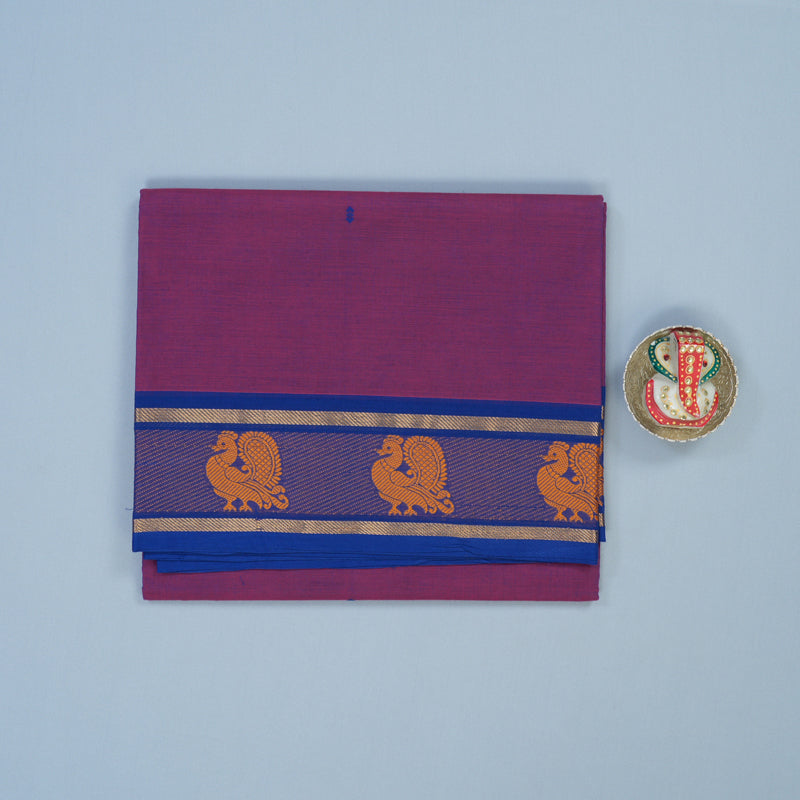 Hayagrivas Purple Pure Chettinad Cotton Saree KSBE6H3-3