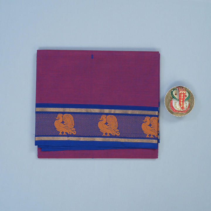 Hayagrivas Purple Pure Chettinad Cotton Saree KSBE6H3-3