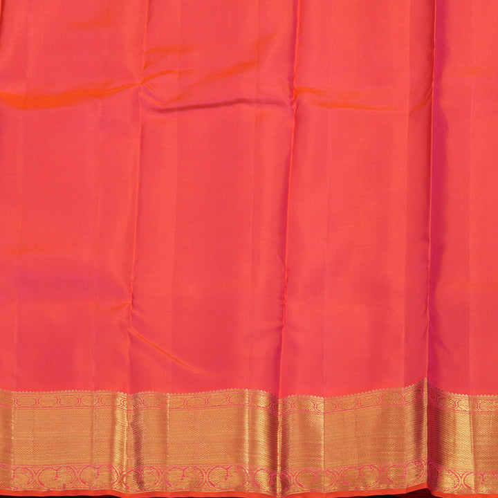 Hayagrivas Handloom Wine Magenta Kanjivaram Silk Saree with Pinkish-Orange Border KSBE76L13-2