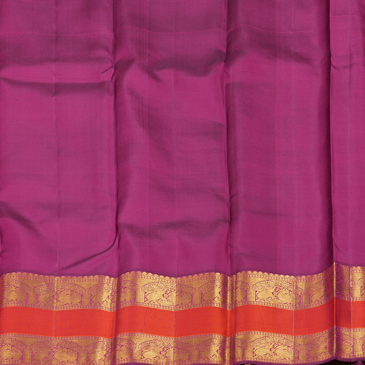 Hayagrivas Handloom Pista Green Kanjivaram Silk Saree with Wine Purple Border KSBE76L2-10