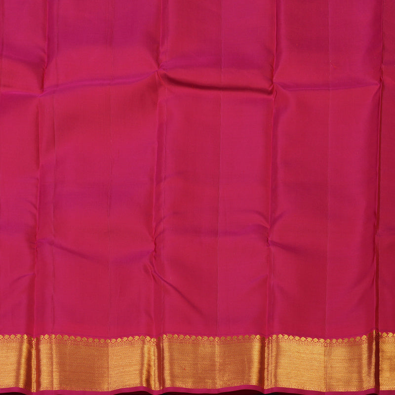 Hayagrivas Handloom Bottle Green Kanjivaram Silk Saree with Pink Border KSBE76L4-2