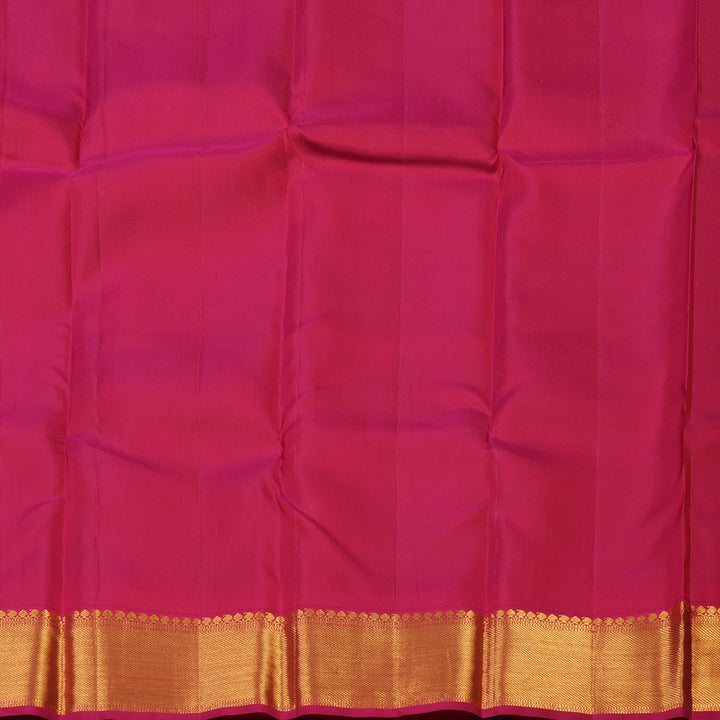Hayagrivas Handloom Bottle Green Kanjivaram Silk Saree with Pink Border KSBE76L4-2