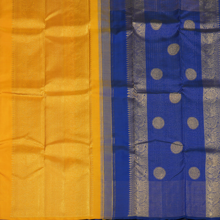 Hayagrivas Handloom Half-White Kanjivaram Silk Saree KSBE76L9-1