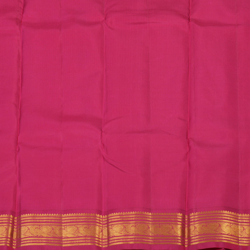 Hayagrivas Handloom Yellow Kanjivaram Silk Saree with Pink Border KSBE76L9-15