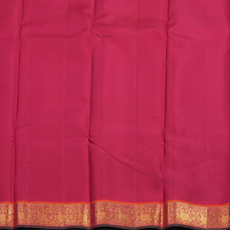 Hayagrivas Handloom Royal Blue Kanjivaram Silk Saree with Pink Border KSBE76L9-16